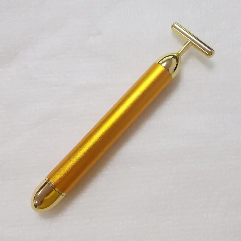 beauty factory 24k Golden Electric Beauty Bar Powerful Vibration Face Massager Face Lift Artifact Face Firming Roller Anti Agin