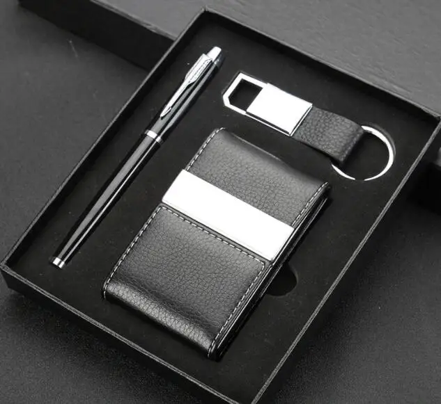 Small MOQ Elegant and beautiful new gift sets include card holder gift set with pen