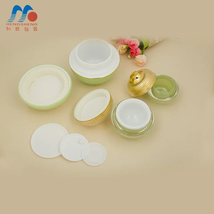 
Hengsheng Manufacture 100g 30g 20g 15g 5g personal beauty skin care cream package Cosmetic round shaped acrylic jar 
