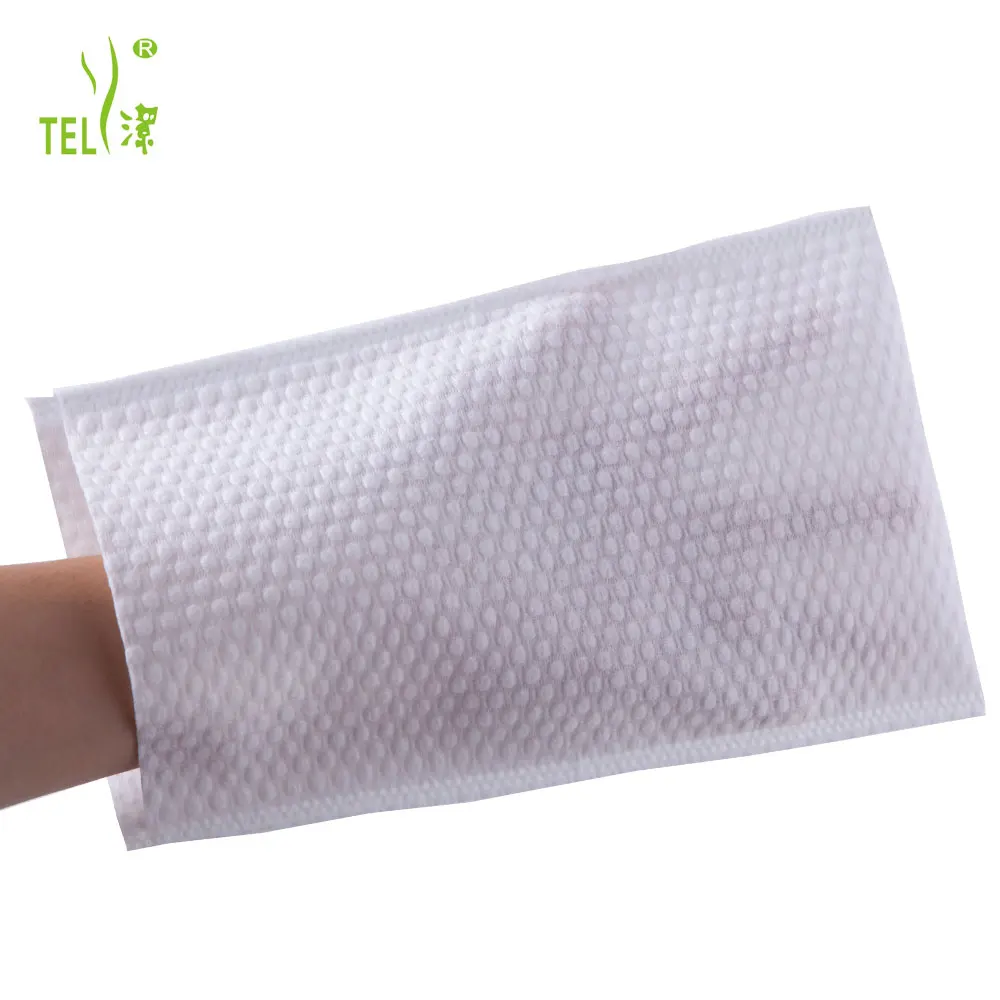 Molton/nonwoven washing gloves for hospital and spa