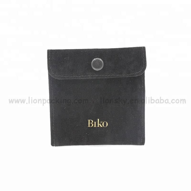 New design custom logo envelope style velvet pouches with low price
