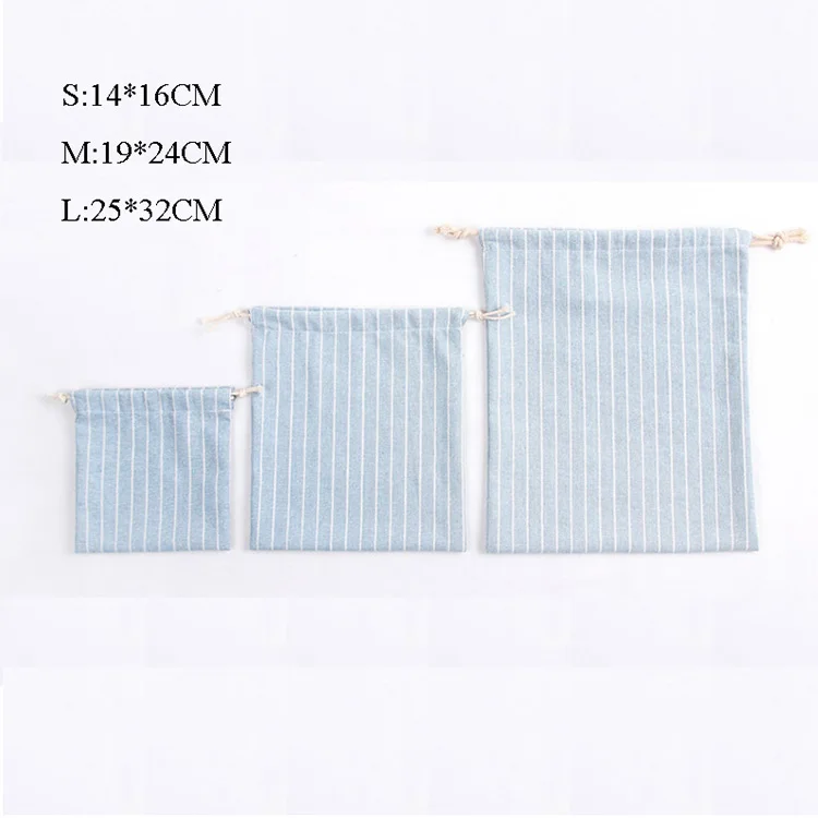 
Wholesale custom travel portable makeup drawstring cotton cosmetic bag for girl 