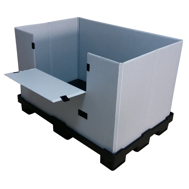 plastic Industrial Collapsible Pallet bin Folding plastic container crate