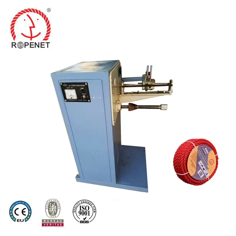semi automatic Braided twisted pp raffia rope cross winding coiler winder coiling machine