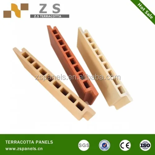 Clay facade terracotta panel, decorative wall terracotta panel, exterior wall terracotta
