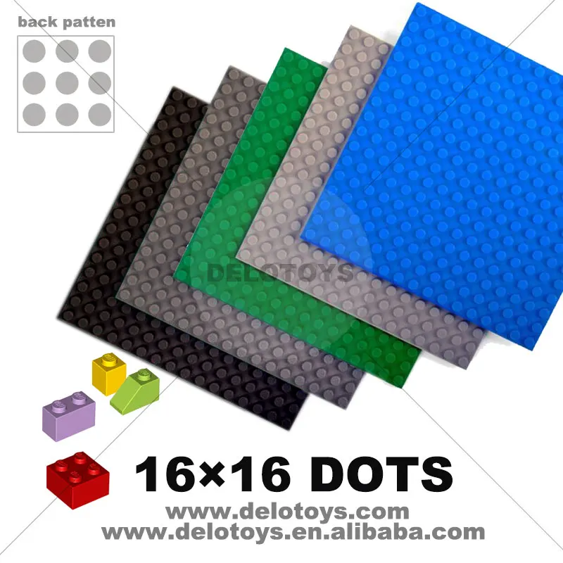 DELO TOYS ( 8 COLORS ) 16*16 dots building bricks block base plate for small children (DE086A)