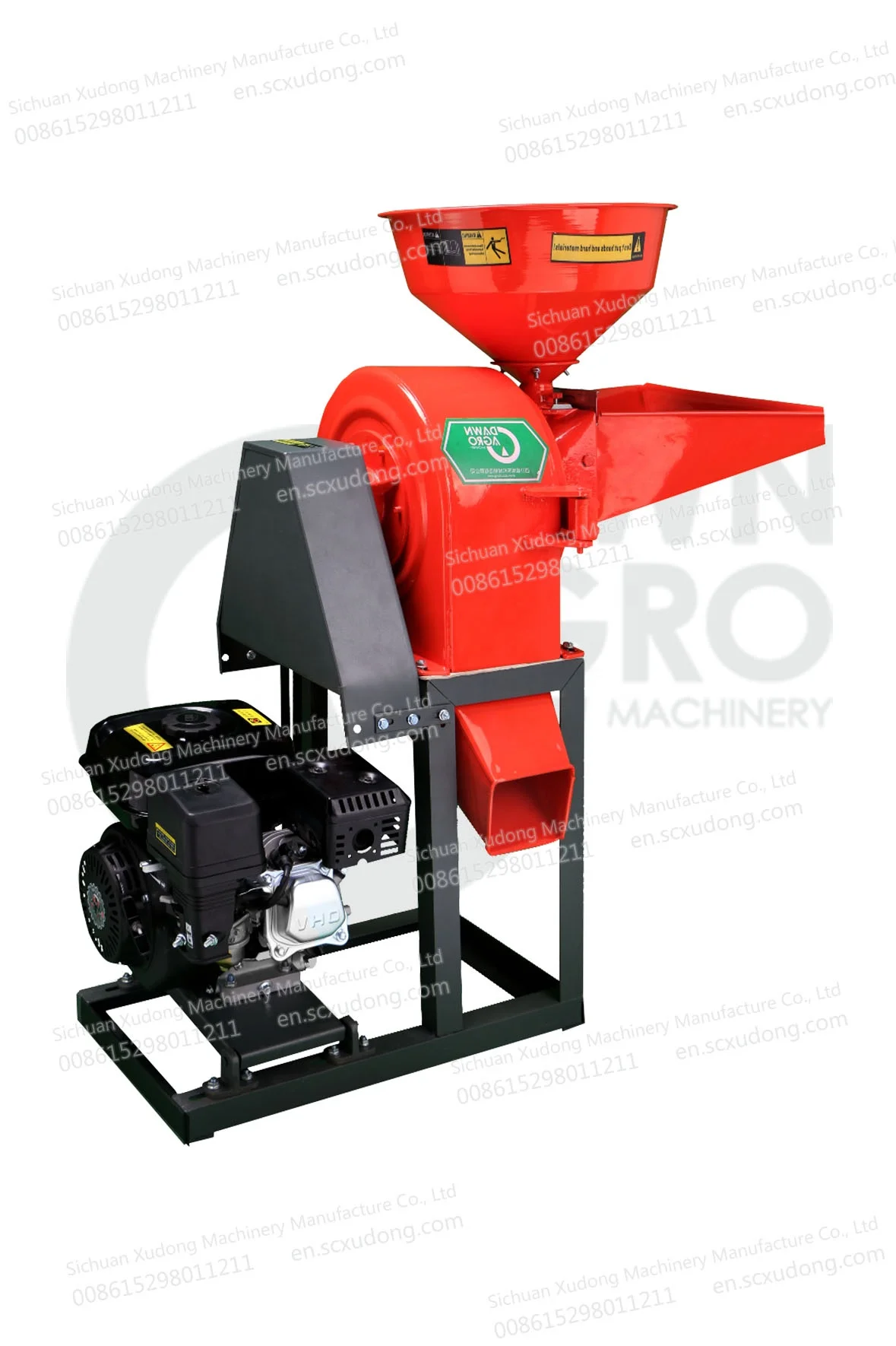 DAWN AGRO Home Use Wheat Flour Mill Corn Milling Machine Disc Mill Pulverizer Grain Grinder Machinery Grinding Spice