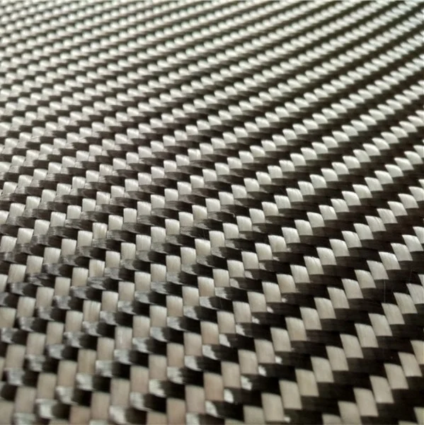 high quality carbon fiber cloth, 3K Carbon fiber 300 Tex fiberglass 250g plain Carbon Fiberglass Hybrid Fabric