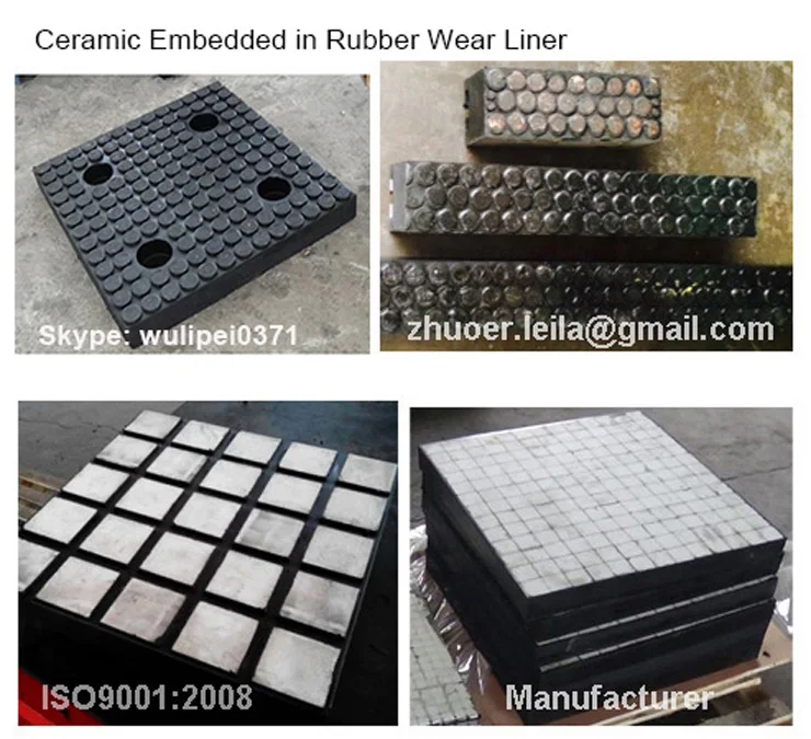 95% al2o3 ceramic wear plate, rubber backed ceramic tile lining for chute