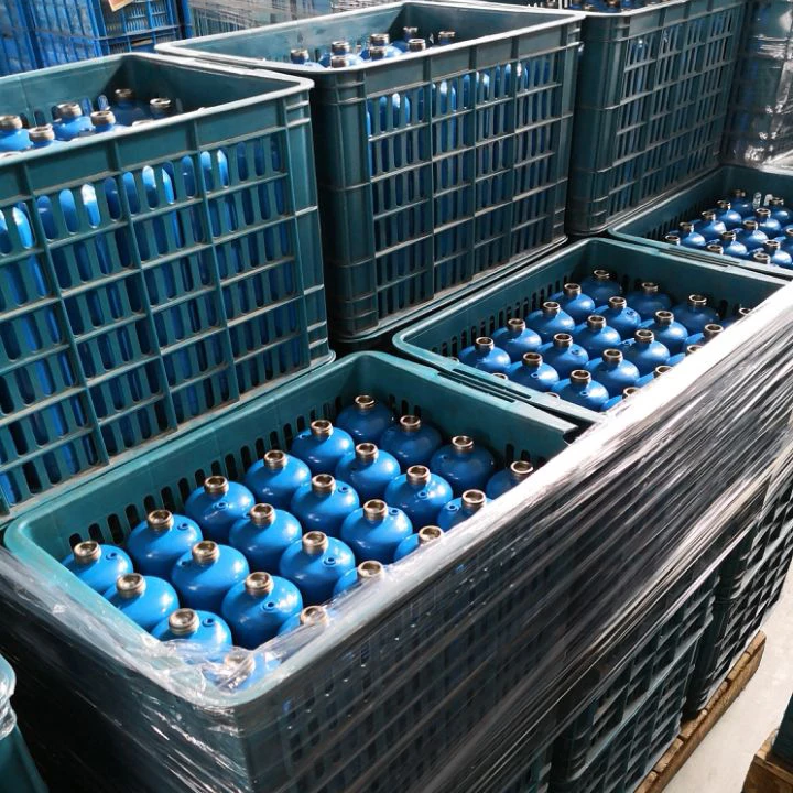 
Hot selling 1kg gas filling weight refrigerant r134a in brazed steel cylinder 99.9% purity prefilled refrigerant R134a for sale 