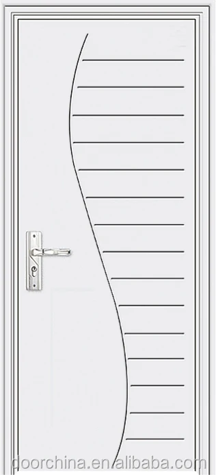 GJ PVC Panel Design Wood Doors Leaf MDF Door Interior Timber Door