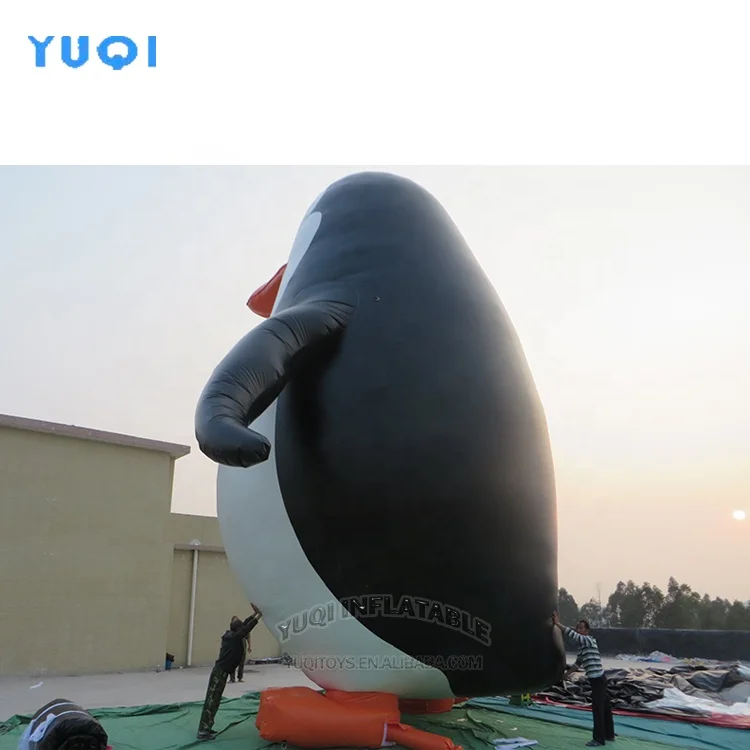 Custom commercial inflatable penguin figure model | inflatable adverting cartoon penguin for exhibition