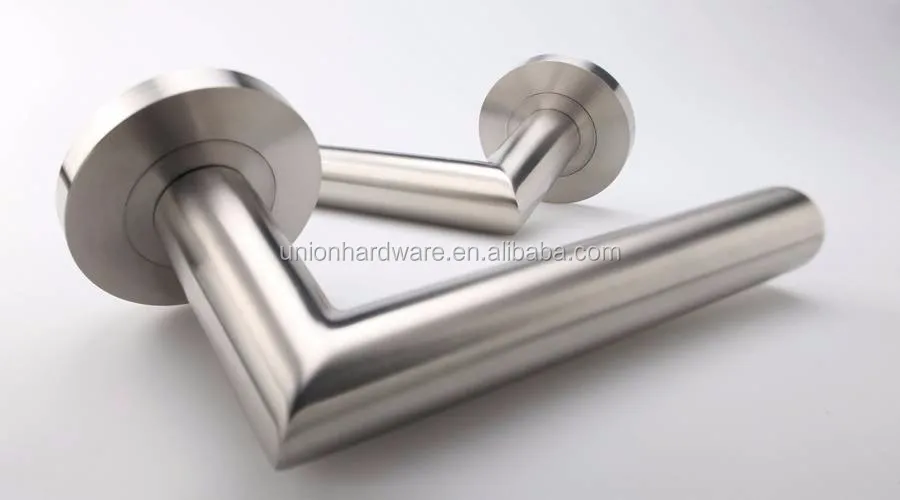 Wholesale stainless steel door handle on escutcheon,interior door handle with cheap price