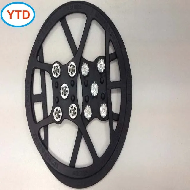 Traction Ice Cleat Spikes Crampons True Stainless Steel Spikes And Durable Rubber Ice Grip For Mount Climbing