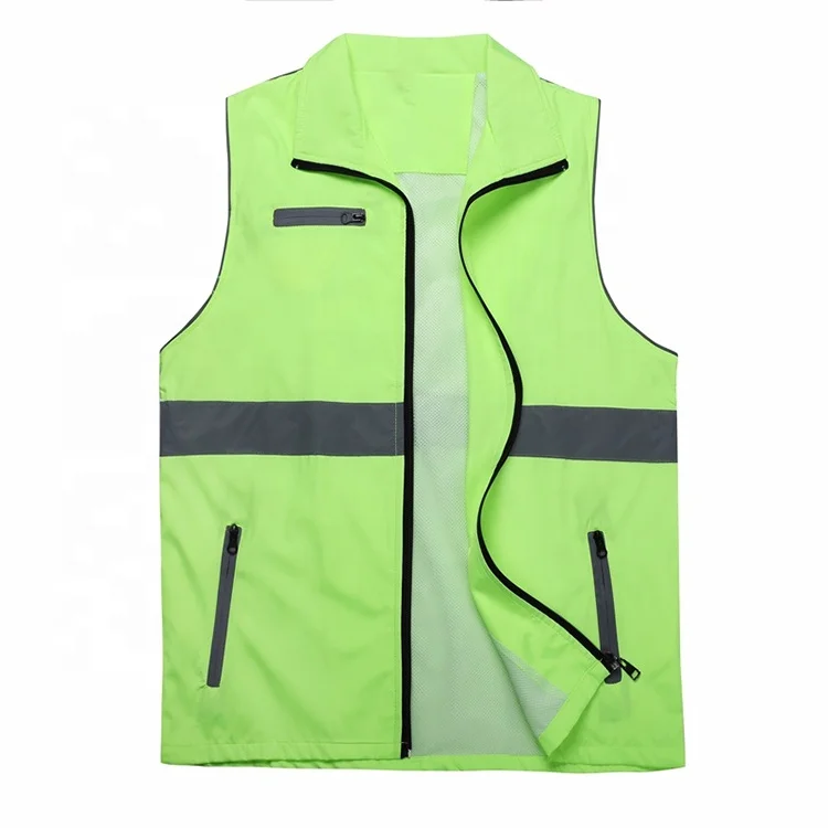 Custom work safety vest with pockets