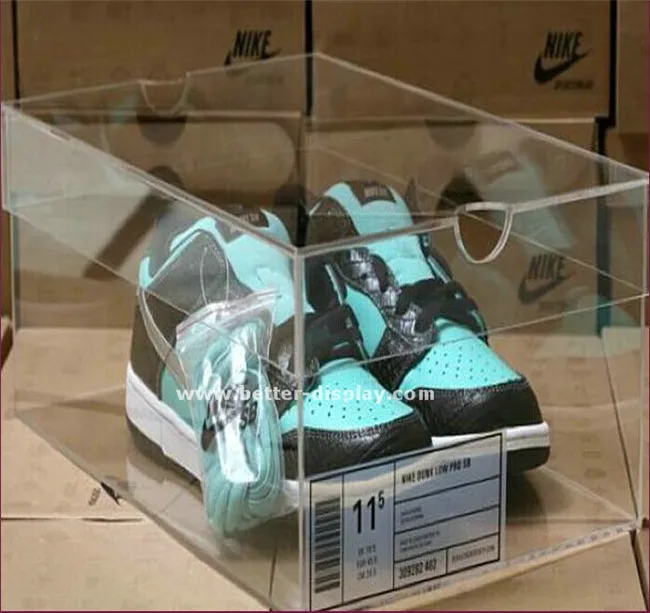 modern design lucid shoe holder storage clear acrylic shoes box