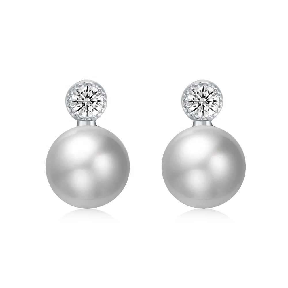 925 sterling silver bulk natural cultured freshwater pearl stud earrings