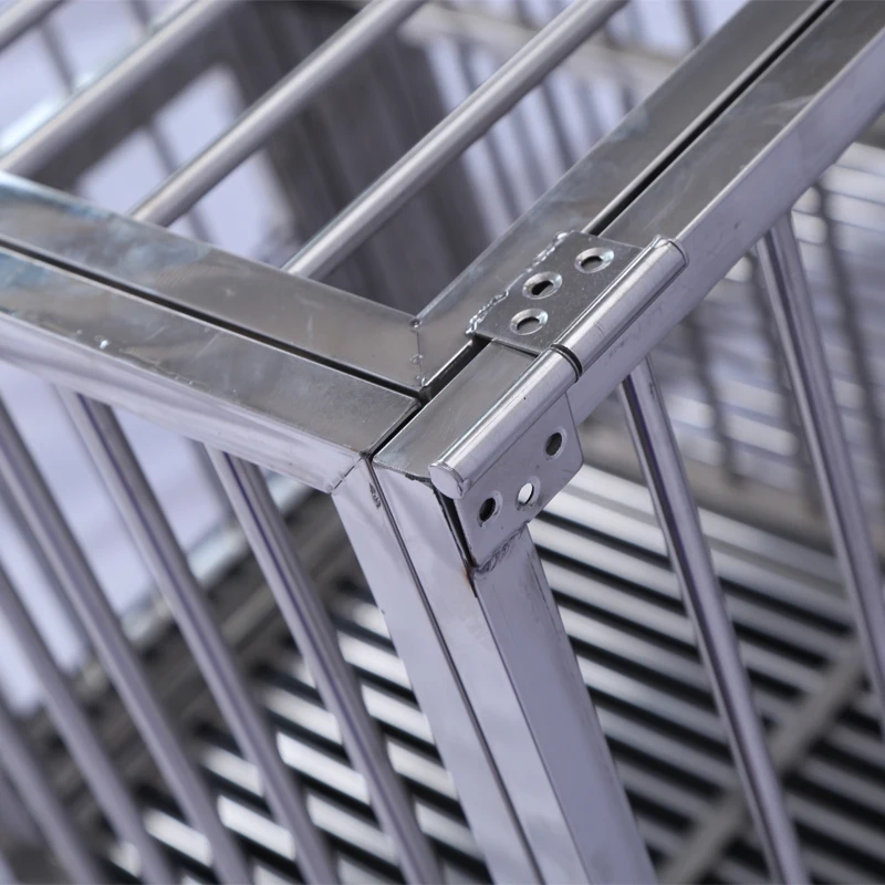 Large wholesale indoor & outdoor stackable foldable aluminium stainless steel dog cage