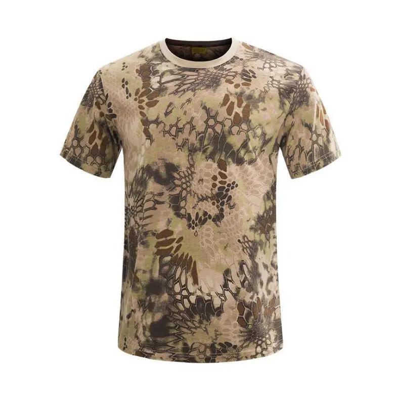 XH024 Military Camouflage Clothing Sand Camo T-shirt 100% Cotton Custom Design special forces uniforms