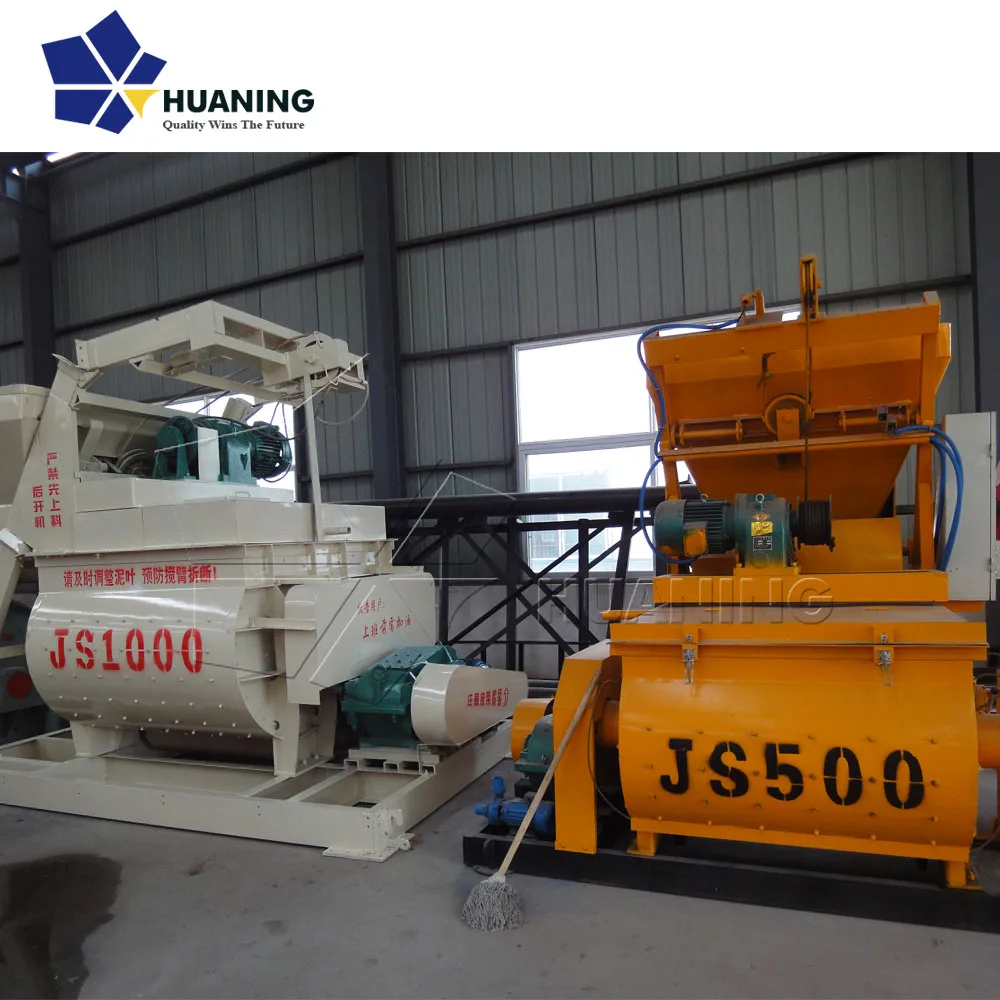 layout novel Automatic Control Concrete Mixer Machine for Sale Forced double horizontal shaft mixer