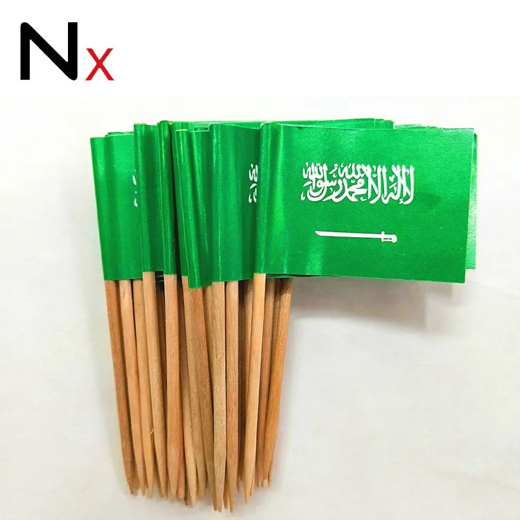 
cheap uae Saudi Arabia custom design toothpicks national flag 