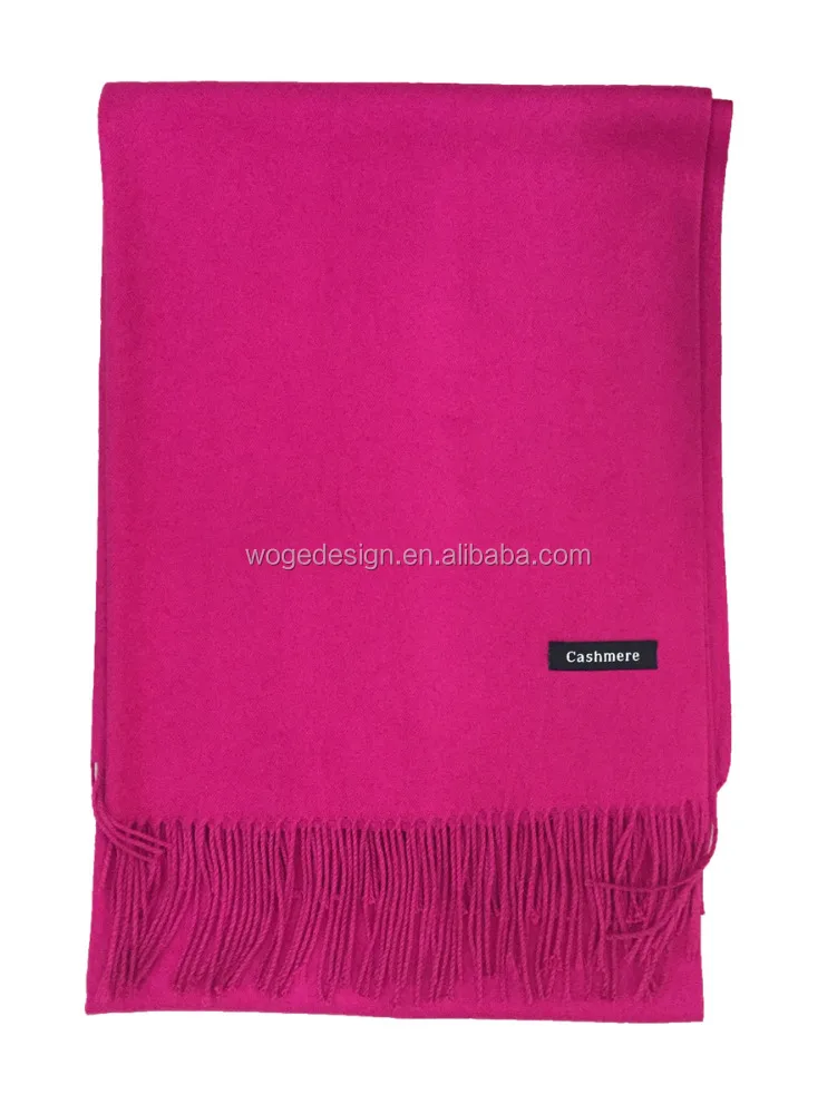 Hot popular wholesale classical elegant ladies men unisex jacquard acrylic viscose yarn solid color winter twill pashmina scarfs