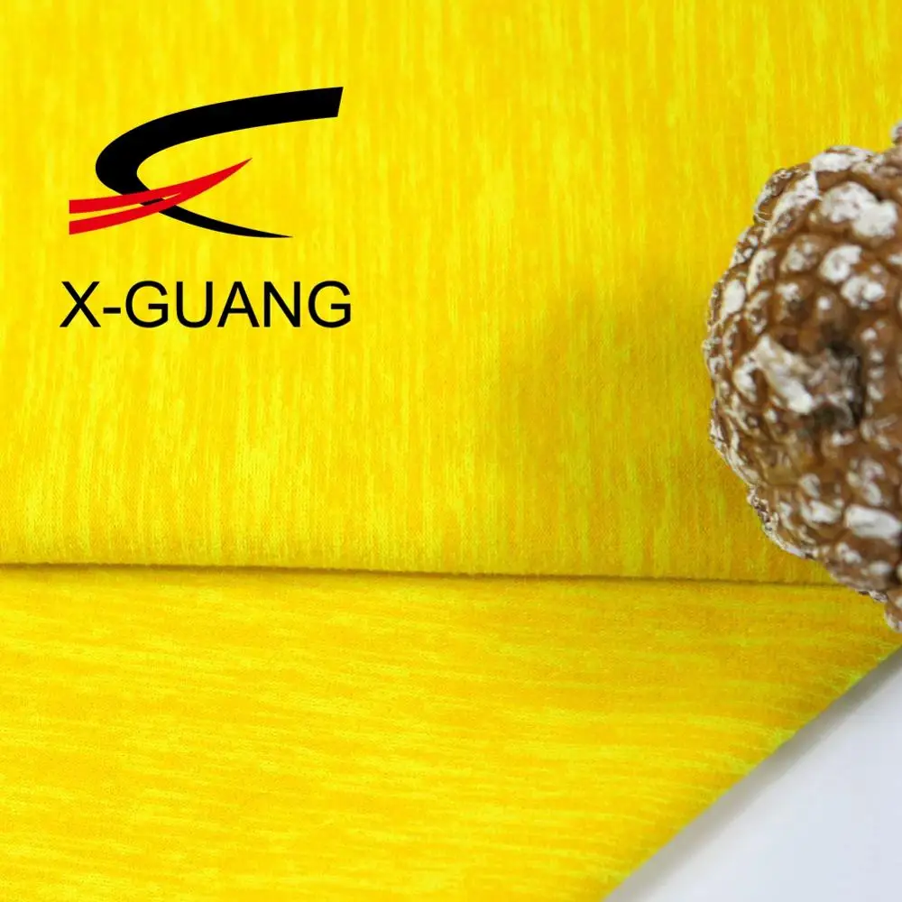 Outdoors Resistant Anti-uv Antibacterial Space Dye Sport Knit Fabric For Yoga Running Tshirt