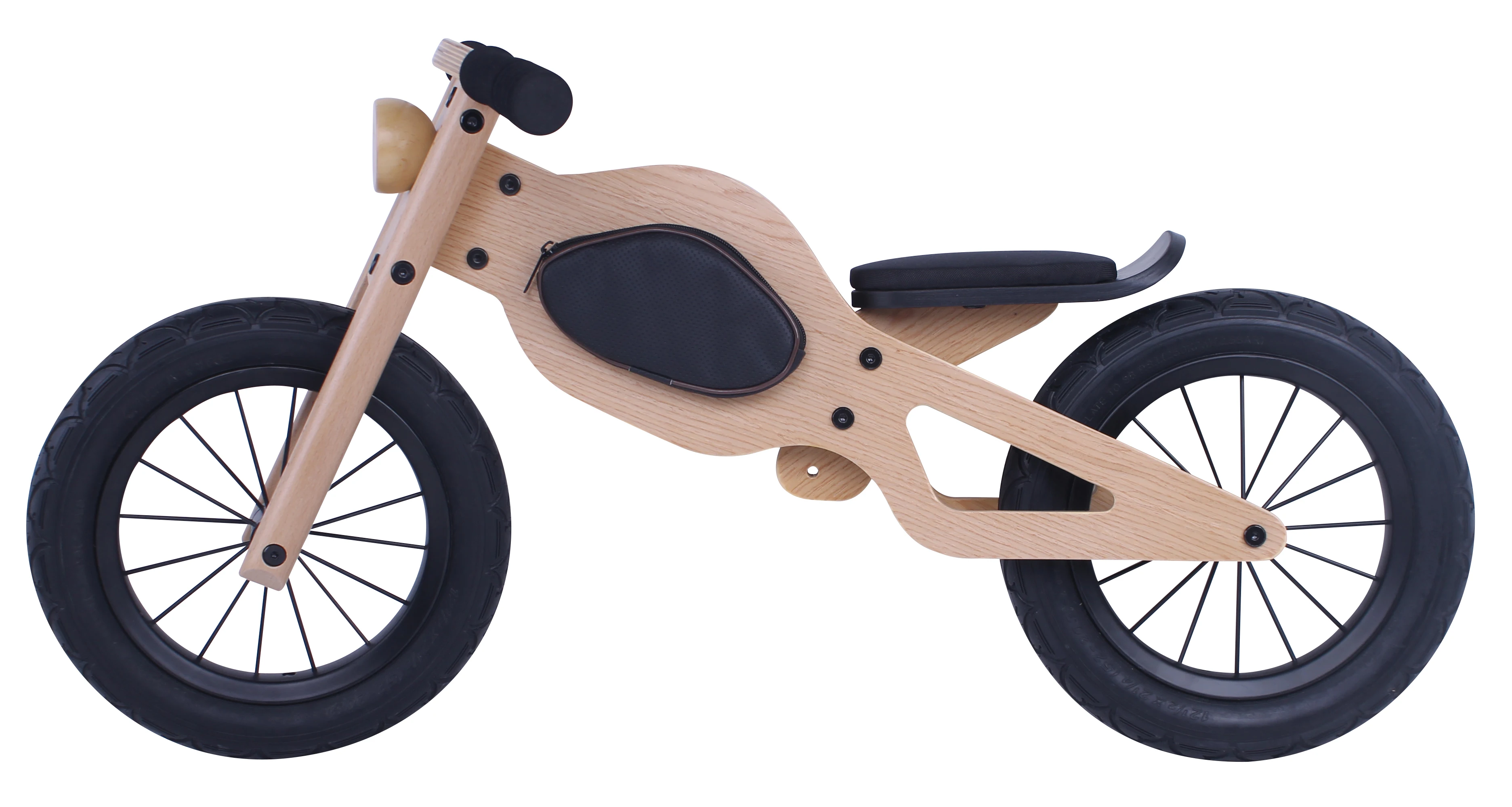 12 Inch Wooden Balance Bike Kids Bicycle Cool Motor Bike Ride on Toy CAR 2 to 4 Years 5 to 7 Years