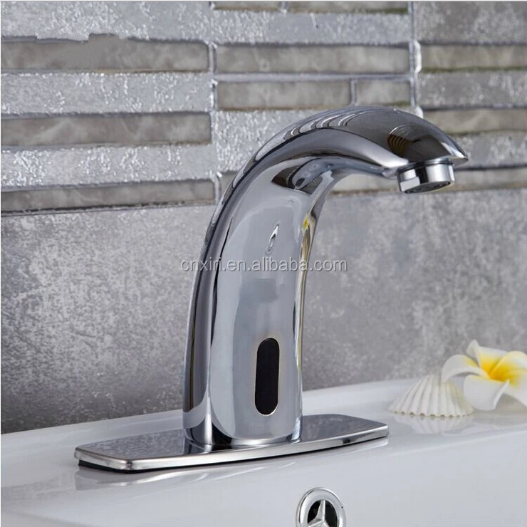 Brass Deck Mounted Auto Faucet Automatic Sensor Bathroom Faucet Touchless Washbasin Taps XR8825