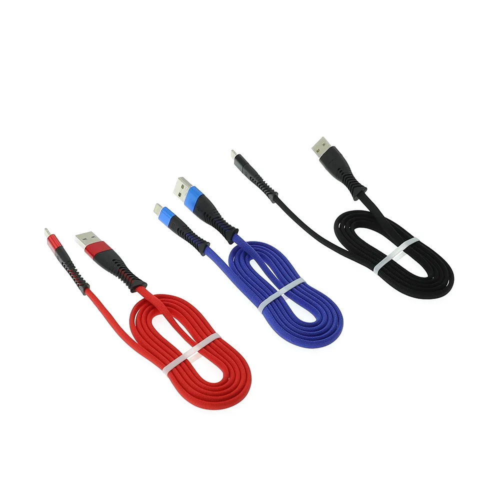 
2019 New arrival fish bone 2.4A micro usb cable with both charging and data for Android mobiles 