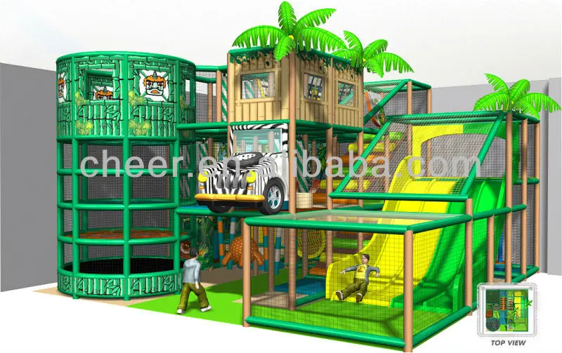 Cheer Amusement children indoor jungle venture amusement dream park with slide