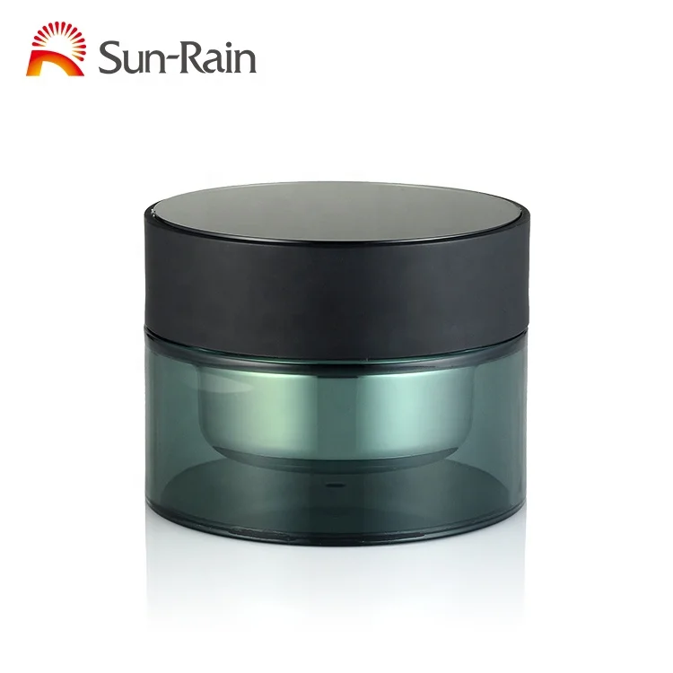 Eco friendly 50ml PMMA plastic cosmetic packaging cream jar for skincare product