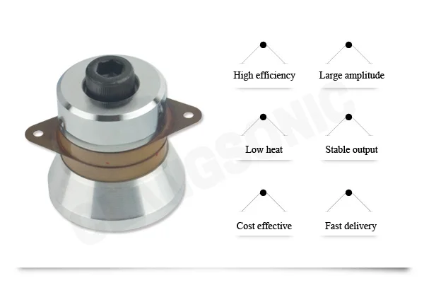 40khz 100w ultrasonic piezoelectric transducer langevin piezo ceramic for ultrasonic cleaning machine