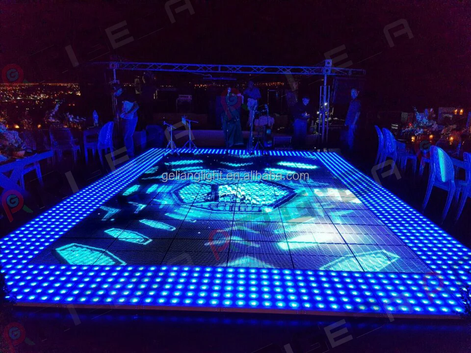High resolution LED TV P10 laminate dance floor for plaza hotel big screen hd tv wedding decoration