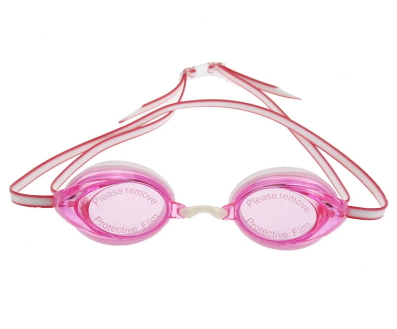 Professional anti-UV transparent lens adjustable belt silicone swim goggles
