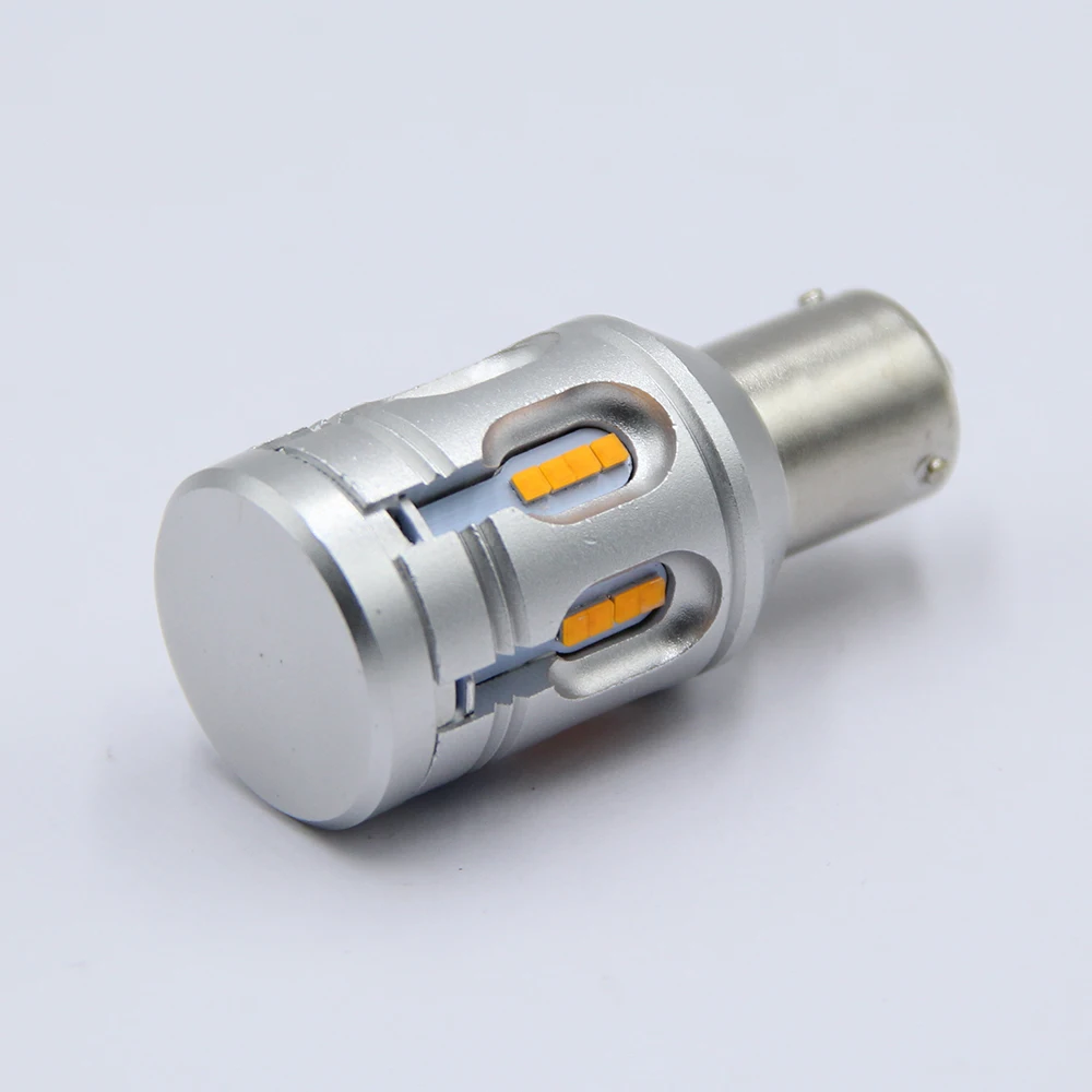 Светодиодная лампа LANDJOY S1C 24SMD 2020 1156 лм без ошибок BA15S BAU15S p21w CANBUS, янтарная