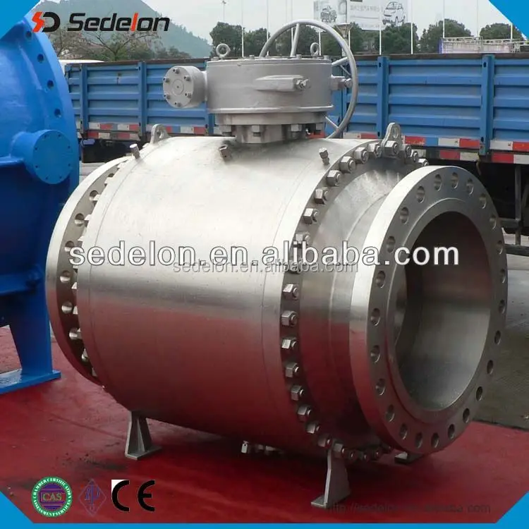 Шаровой кран API608 из литой стали/нержавеющей стали с коробкой передач