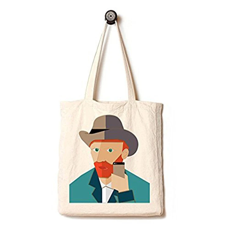 Factory Price High Quality promotional reusable eco friendly custom printed sublimation canvas tote bag