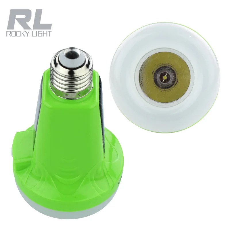 Rechargeable 18650 battery emergency Solar led torch light bulb