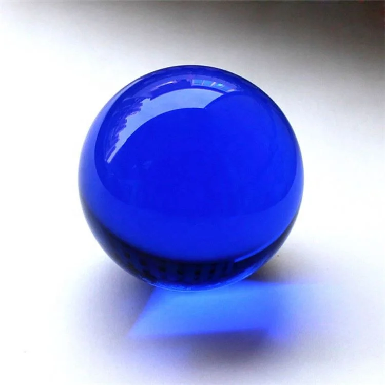 Exquisite blue crystal world globe and base