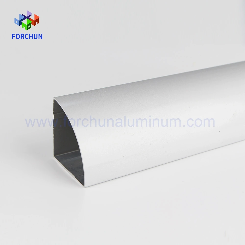 Beautiful surface aluminium quarter round tube hollow aluminum profiles