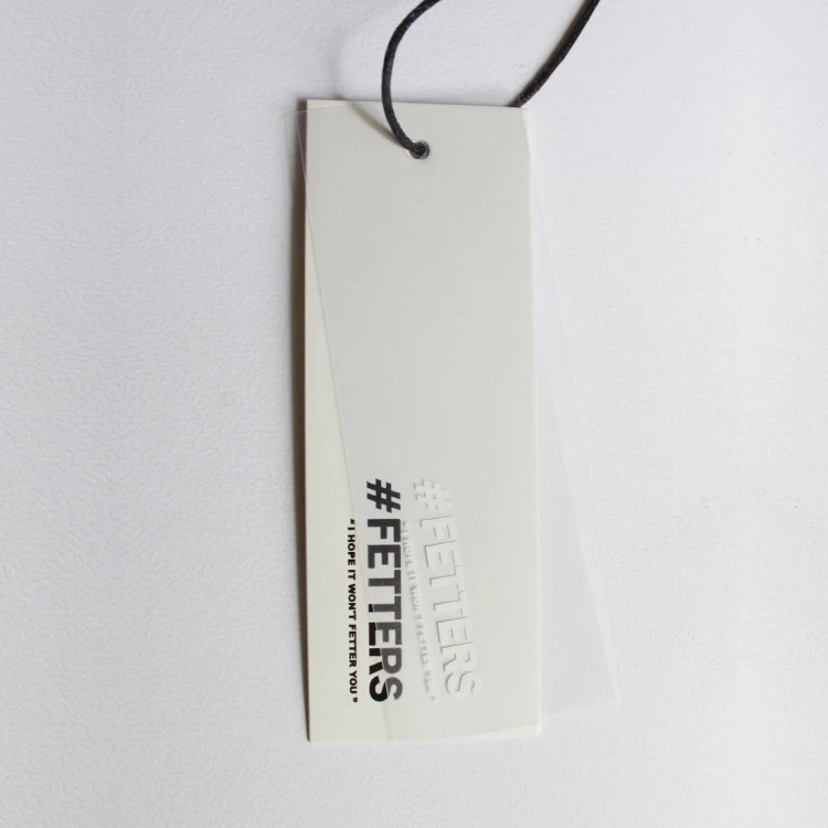 High Quality Custom logo Clothing Plastic hang Tags Semi clear Pvc Tag for Garment Brand Name Swing