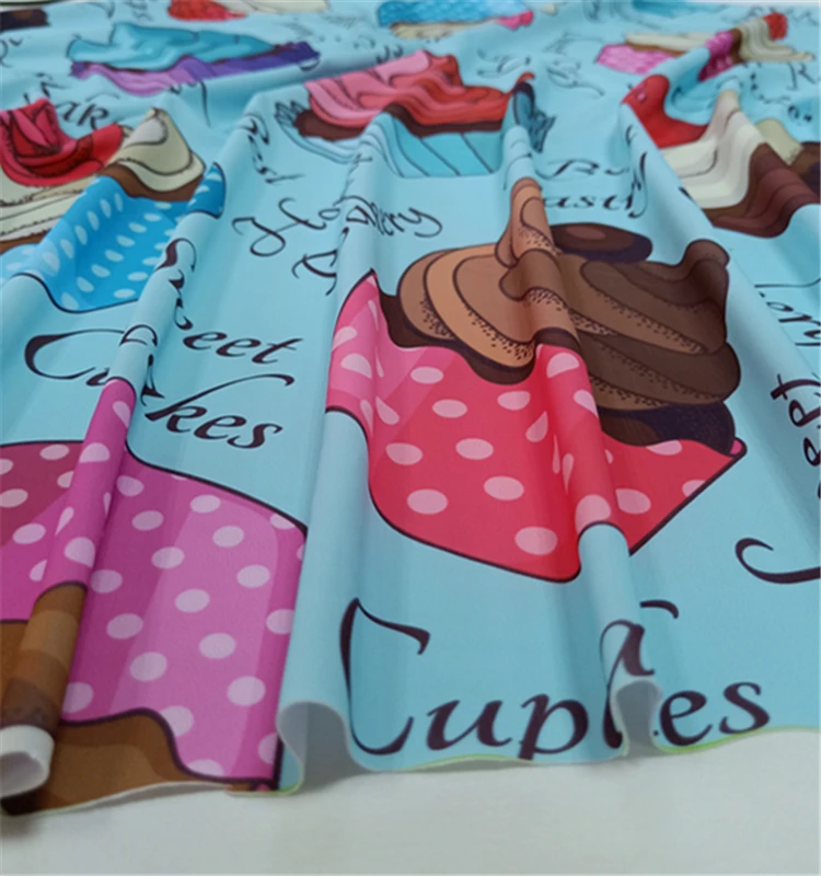 4 Way stretch digital print custom kids nylon spandex fabric swimwear