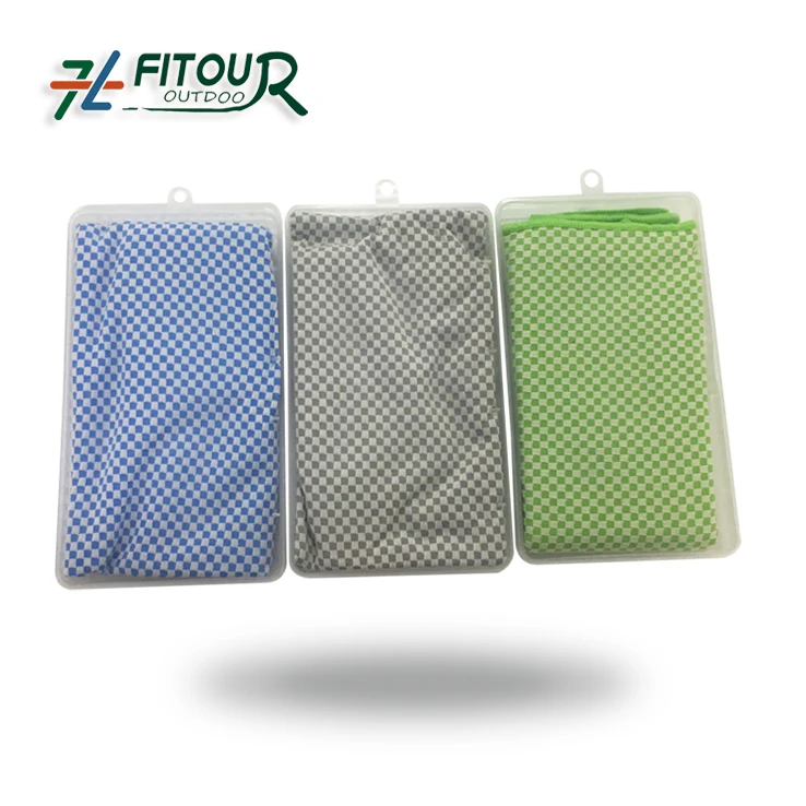 
BSCI audited factories Rapid cooling Bamboo Charcoal Fiber Compressed Cooling Sports Ice towel Gym 