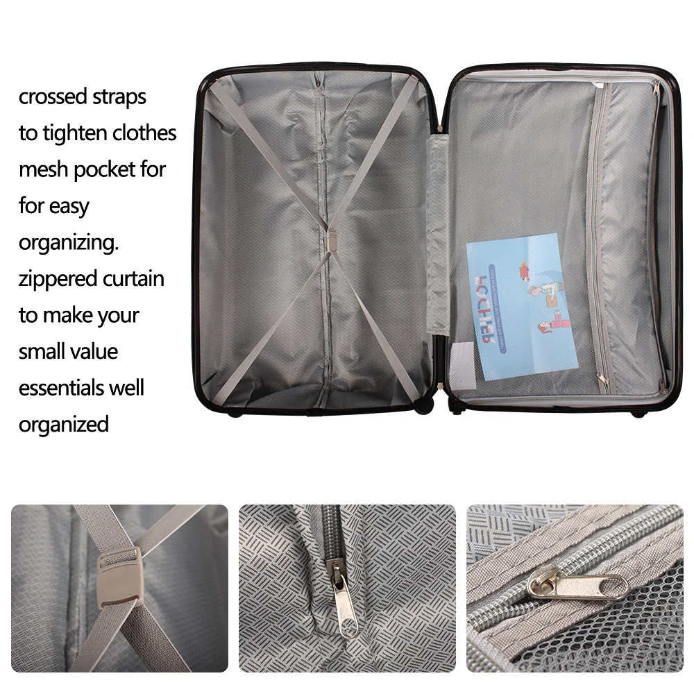 Fashion Orange Color 3PCS Travel Carry-on Luggage Set On Wheels