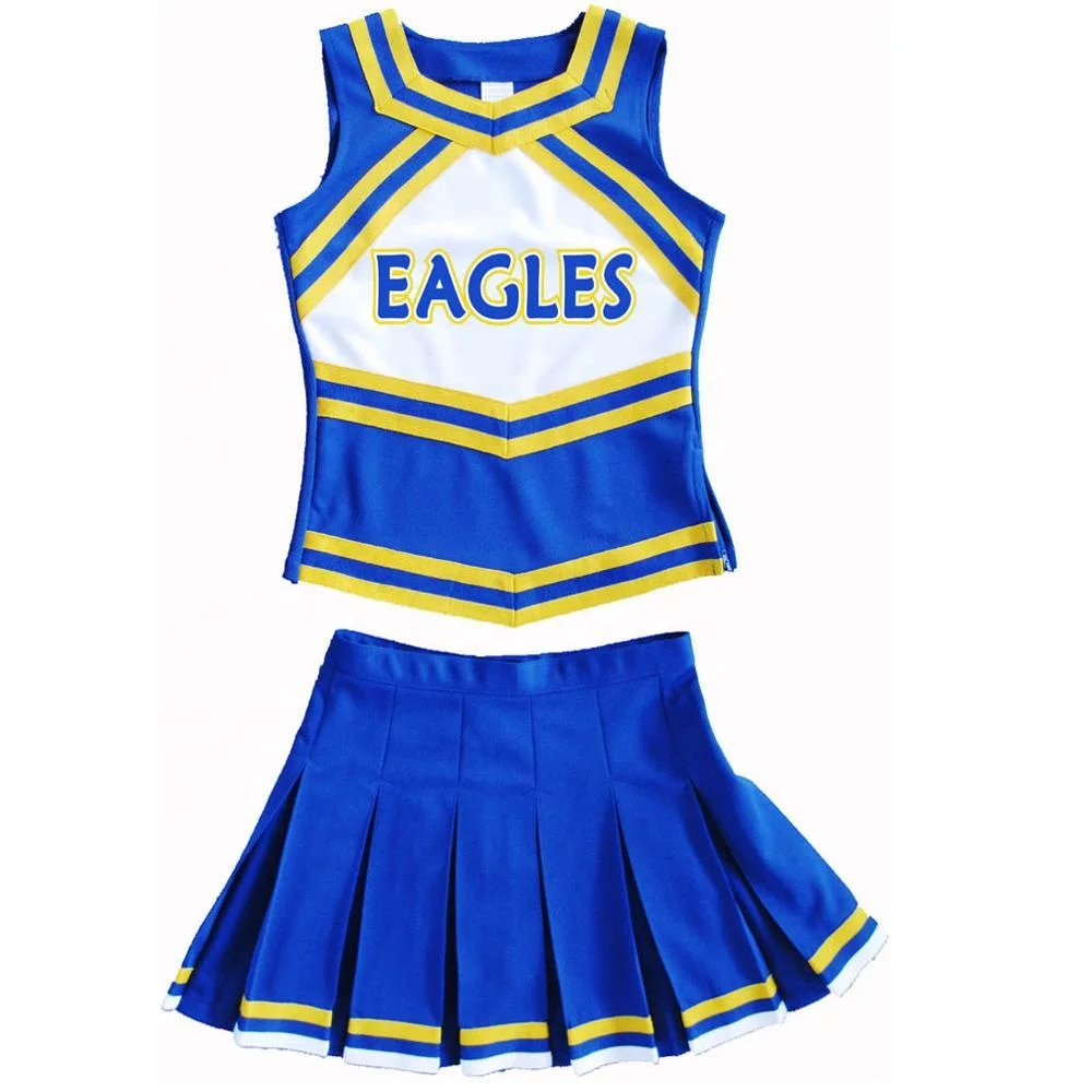 2023 cheerleading costumes:shell top and pleats skirt