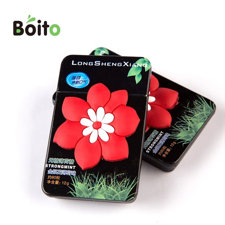 Promotions mini hand applique small slide tin with pressed mints strong fresh sugar free mint candy