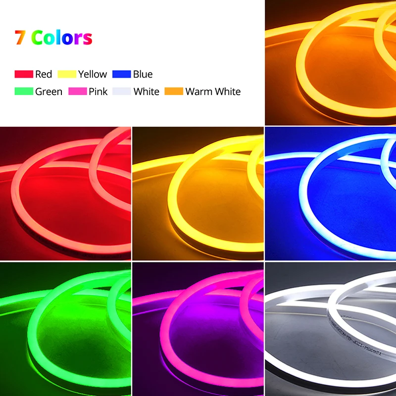 Лидер продаж светодиодная неоновая гибкая лента 12 В 24 110 220 RGB