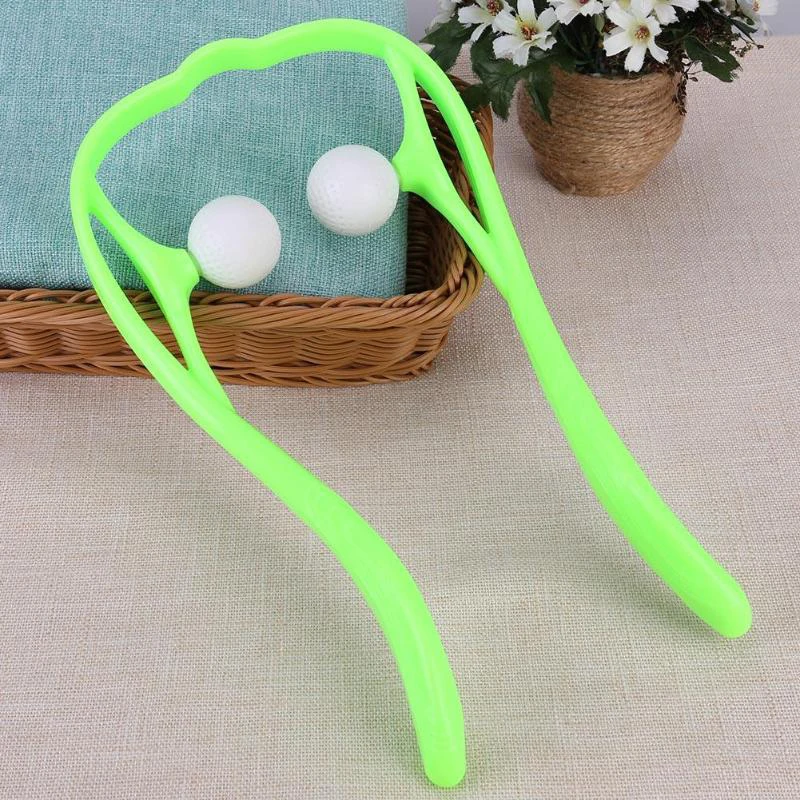 Neck Massage Tool Pressure Relieve Hand Roller Massage Neck Shoulder Dual Trigger Point Self Massager collar