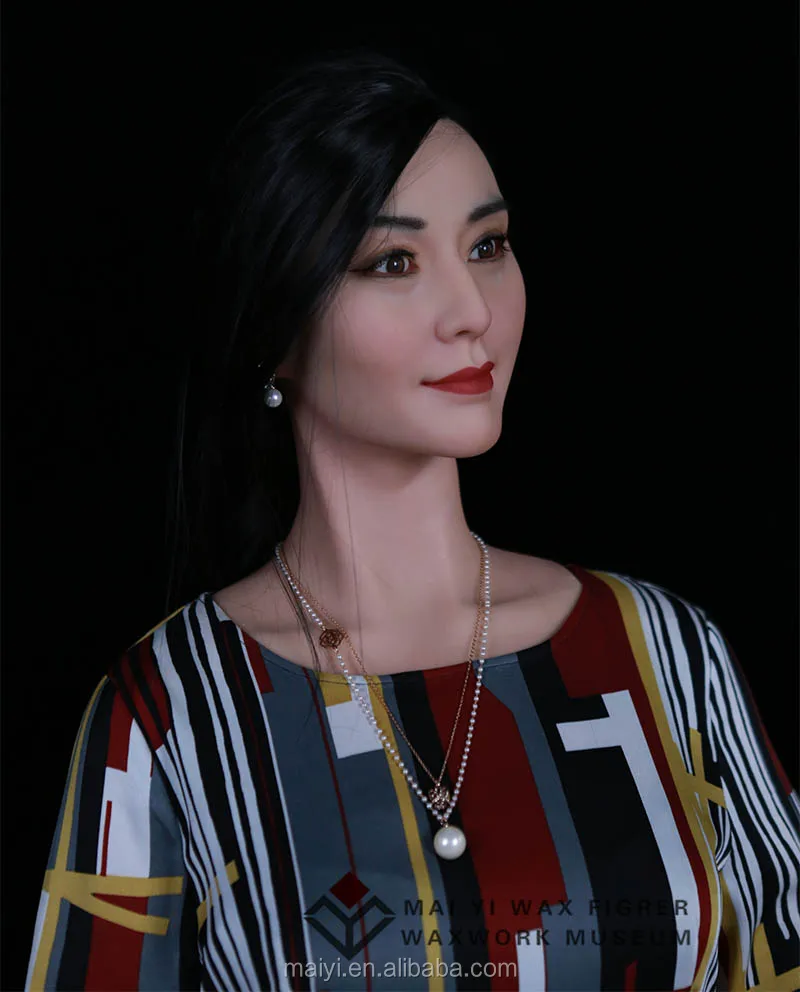 High Quality Art Sculpture of Nude Chinese Star Wax Statue for Museum